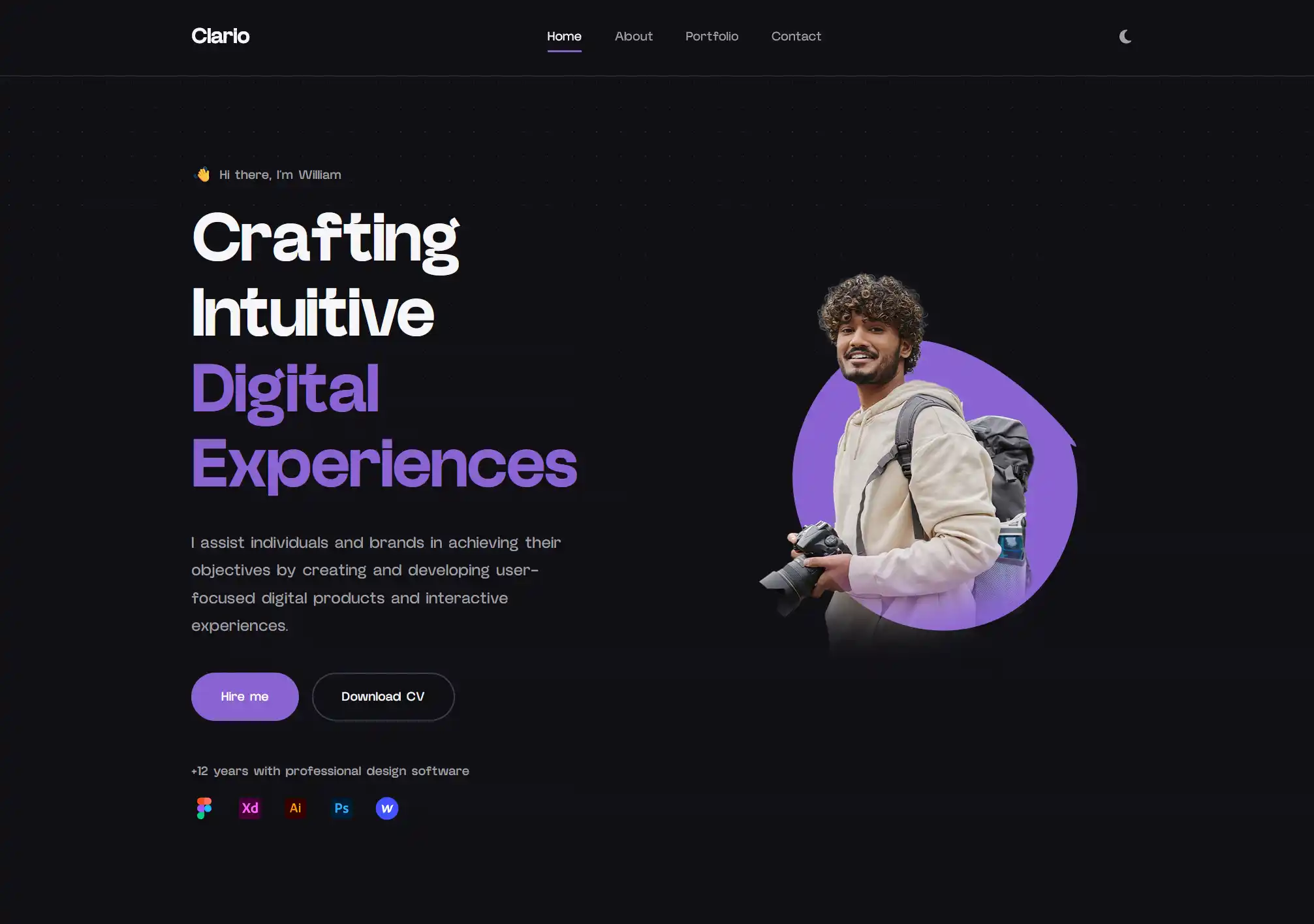 Clario - Personal Portfolio Template